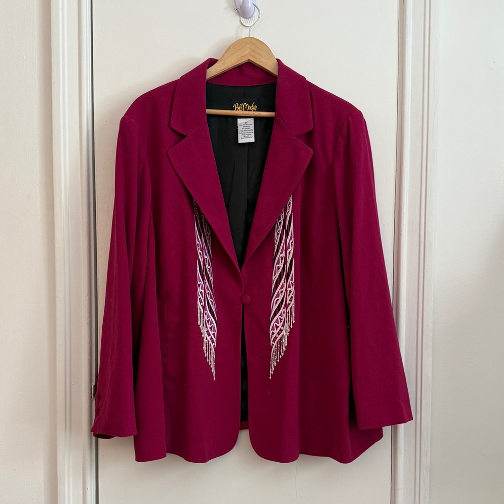 Bob Mackie Women's Magenta Blazer